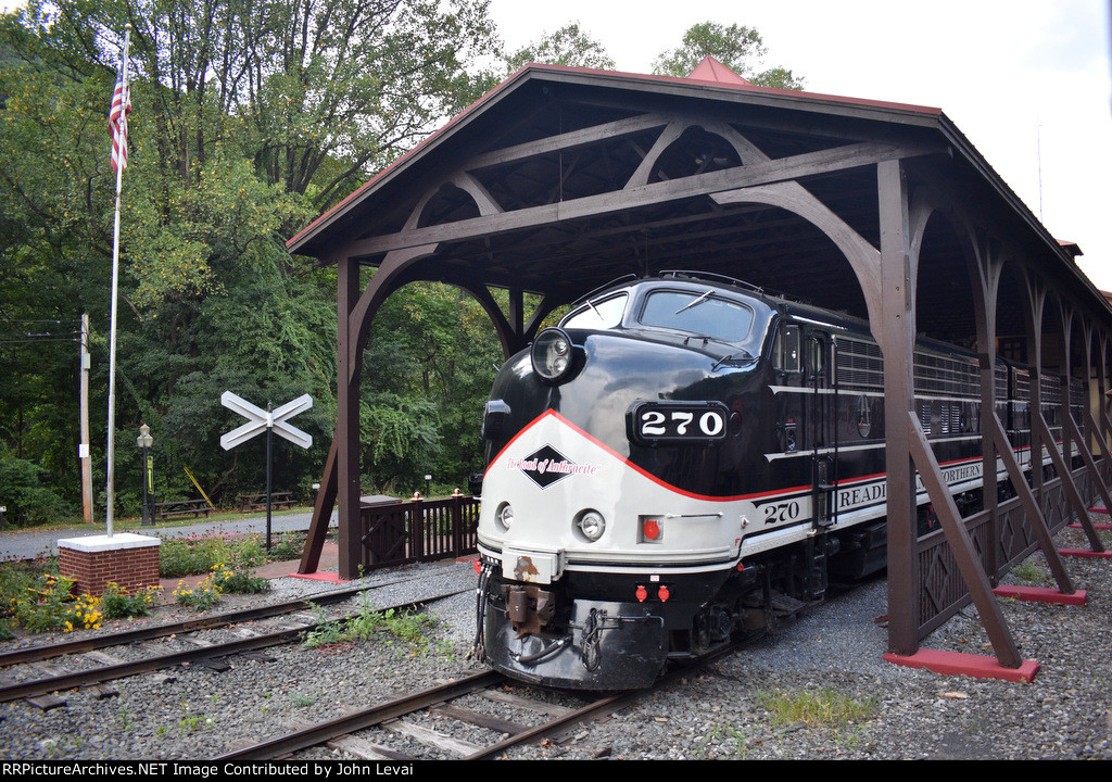 Former NS, now R&N, cab unit # 270 sits at the Port Clinton Shops 